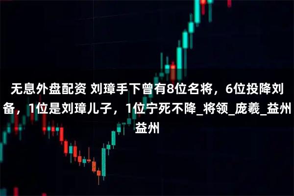 无息外盘配资 刘璋手下曾有8位名将，6位投降刘备，1位是刘璋儿子，1位宁死不降_将领_庞羲_益州
